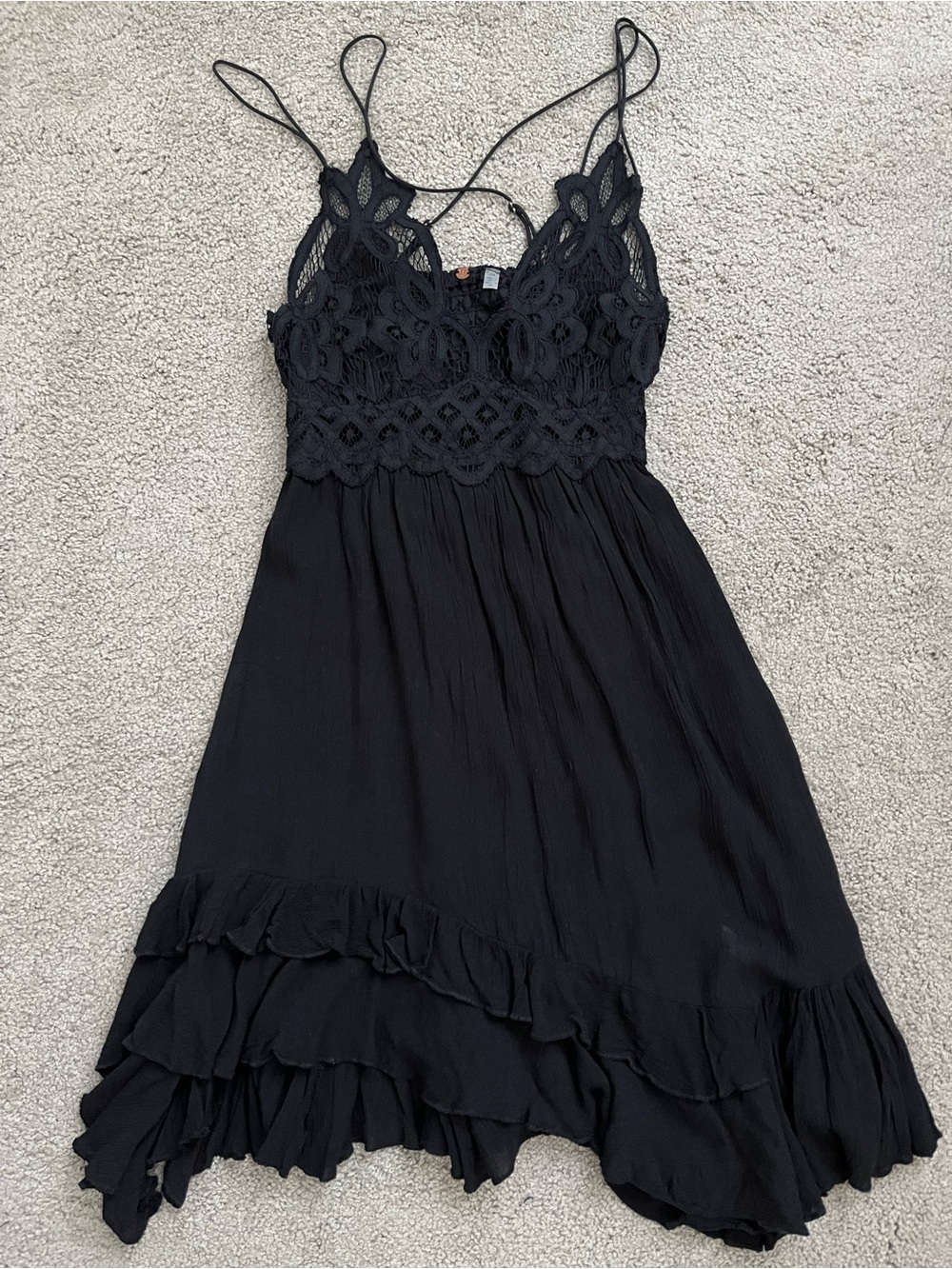 Black Crochet Dress
